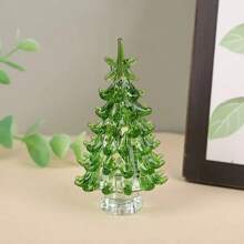 1pc Christmas Glass Tree Ornament - Suitable For Home, Office Or Desk Decor - No Electricity Required - Suitable For 14 Years Old And Above Best Gifts - Multicolor - View 7