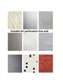 1 Giá để bàn chải đánh răng treo tường, Giá để đồ phòng tắm, Hộp đựng kem đánh răng & bàn chải đánh răng đa năng trong phòng tắm, Phụ kiện phòng tắm - 1 giá đựng đồ màu đen - Xem 9