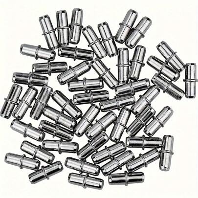 20/50/100 件 5x16 毫米（0.2X0.63 英寸）搁板支架，带中轴搁板支撑，适用于衣柜、橱柜、家具、搁板