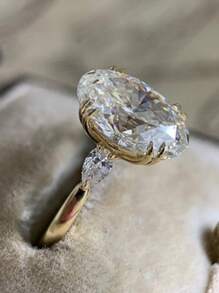1 Chiếc nhẫn Cubic Zirconia tuyệt đẹp dành cho phụ nữ làm quà tặng ngày lễ tình nhân, trang sức tiệc kỷ niệm ngày cưới - 1 # - Xem 7
