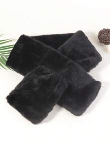 1pc Children Warm Plush Scarf, Thick & Cozy Fur Neck Warmer, For Daily Use