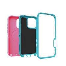 [2024 新品] ANTHOUSE 适用于 iPhone 16 16Pro 16 Plus 16 Pro Max 手机壳，重型保护 3 层 [防震] [防摔] [强磁] 手机壳保护套 [带 2 个屏幕保护膜] 适用于 iPhone iPhone 16 16Pro 16 Plus 16 Pro Max 适用于万圣节、圣诞节、生日、新年礼物、送给朋友的礼物 - 粉色 - 查看 3