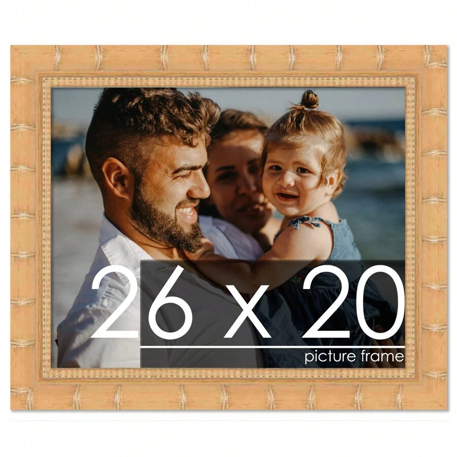Custompictureframes.Com 26x20 Modern Bamboo Picture Frame UV Acrylic 5 ...