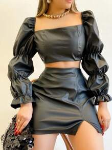 Women Two-Piece Outfits - 黑色 - 查看 1