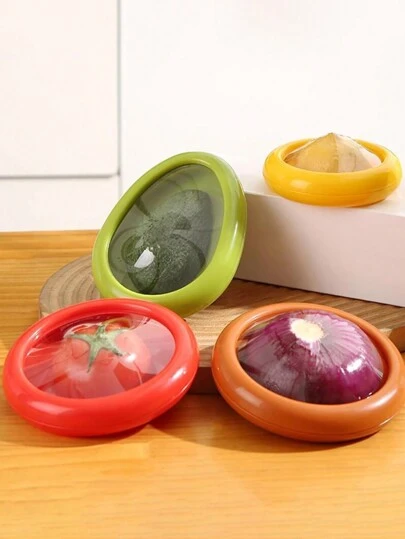 1 件/2 件/4 件（4 种颜色）水果蔬菜保鲜盒套装 - 带盖冰箱保鲜盒、食品保鲜盒和水果保鲜盒