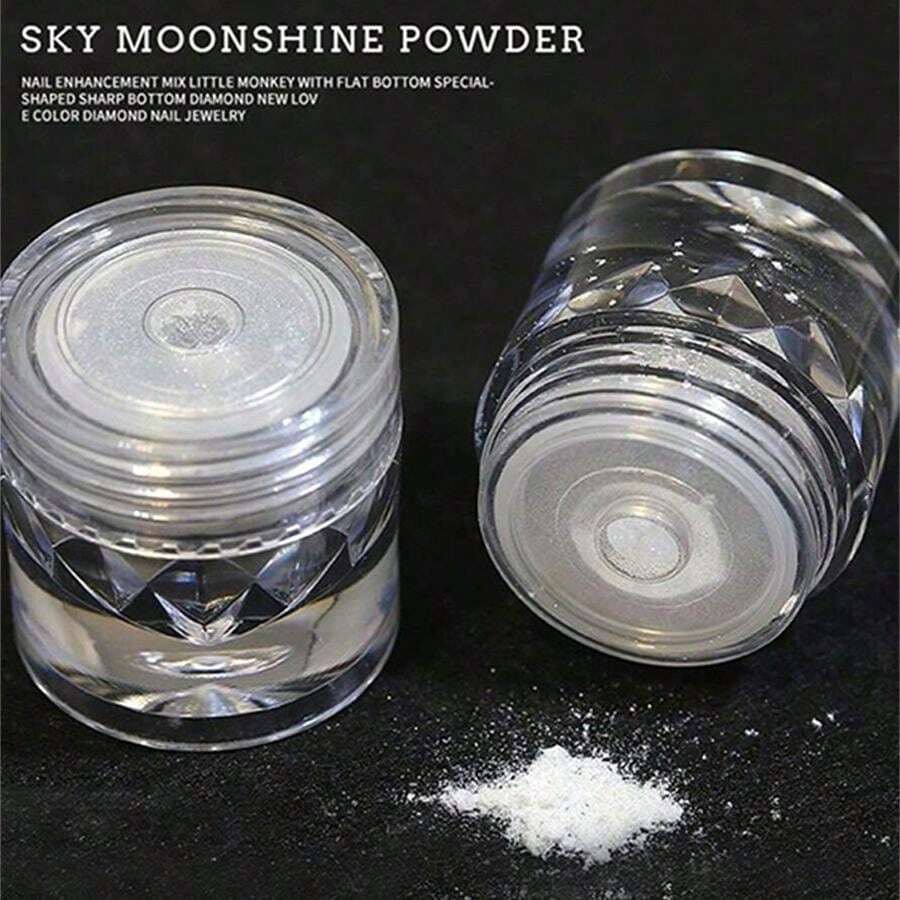 1 Bottle 0.3g Nail Art Magic Mirror Powder SkyThemed Moonlight Powder