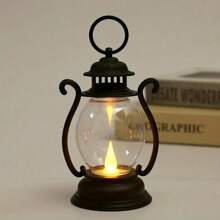 Lámpara de vela retro, luz de ambiente LED sin llama colgante para Halloween, decoración de fiesta de Navidad, cumpleaños, decoración de Ramadán, lámpara de aceite de vela, regalo decorativo atmosférico