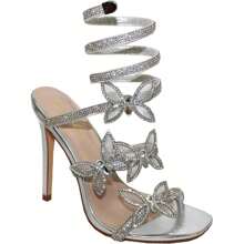 Bonnibel Women Butterfly Rhinestone Strappy High Heels Sandals Patricia-2 - 金色 - 查看 5