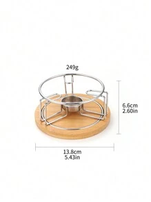 1 cái Giá đỡ ấm trà, Đèn đốt cồn, Đế giữ ấm trà Quay lại trường học - Bạc - Xem 2