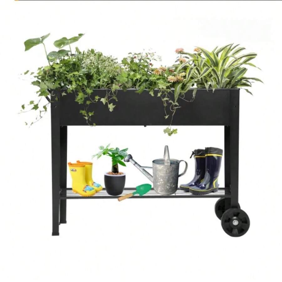 Factory Cheaper Price Raised Garden Bed Metal Mobile Elevated Planter
