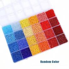 6400 件 24 色玻璃种子珠用于珠宝制作、DIY 手链珠宝制作套件、珠子组合套件手链戒指项链制作、DIY、礼品、工艺品 - 彩色 - 查看 12
