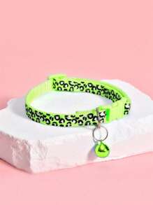 1 pièce Collier de chat imprimé léopard ajustable, convient pour les petits et moyens animaux de compagnie comme les chiens et les chats