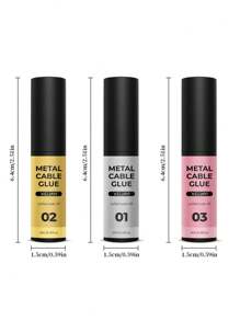 XEIJAYI 3入組 5ml 金色美甲勾線凝膠 半永久 UV/LED 凝膠指甲油 繪畫凝膠 DIY 美甲勾線凝膠工具 女性禮物 - 彩色 - 查看 6