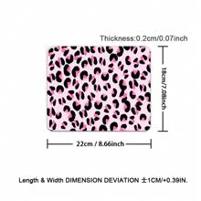 1pc Pink Leopard Print Large Gaming Mouse Pad With Stitched Edges, Extended Mousepad With Anti-Slip Rubber Base Desk Mat For Keyboard And Mouse - Color - View 15