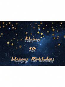 Phông nền chụp ảnh vũ trụ ngoài trời lấp lánh đầy sao và tên tuổi tùy chỉnh, phù hợp cho đạo cụ chụp ảnh tiệc sinh nhật, Ramadan, trang trí Ramadan, Eid Mubarak - Nhiều màu - Xem 9