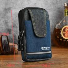 Túi đeo hông di động có thể đeo qua thắt lưng, bên trong có các dải phản quang có thể đựng điện thoại di động, nhiều loại tài liệu cũng như các vật dụng nhỏ như tiền xu và chìa khóa - Màu xanh lam - Xem 5