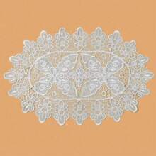 1pc Lace Embroidered Table Placemat, Decor Pad For Furniture, Photography Prop - Multicolor - View 8