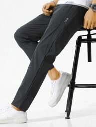 Men's Cool Zipper Pocket Drawstring Waist Trousers, Fall