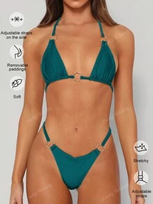 Fashionable And Sexy Strap Beach Bikini Set Summer