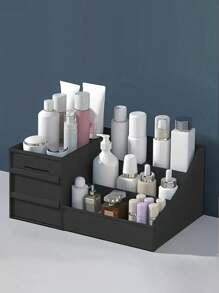 1pc Desktop Cosmetics Storage Box Drawer, Multifunctional Office Desk Storage Box, Keeps The Desktop Clean, Perfect For Storing Jewelry, Skincare Products, Lipstick, And Makeup Brushes