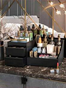 1pc Desktop Cosmetics Storage Box Drawer, Multifunctional Office Desk Storage Box, Keeps The Desktop Clean, Perfect For Storing Jewelry, Skincare Products, Lipstick, And Makeup Brushes