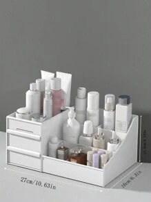 1pc Desktop Cosmetics Storage Box Drawer, Multifunctional Office Desk Storage Box, Keeps The Desktop Clean, Perfect For Storing Jewelry, Skincare Products, Lipstick, And Makeup Brushes