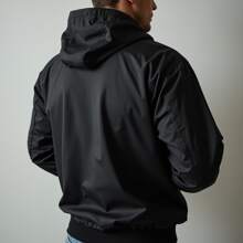 WIND-CUTTING JACKET 100% Tactel Men's Coat Lightweight / Practical / Comfortable / Ideal For Everyday Life And Hiking - Đen và trắng - Xem 3