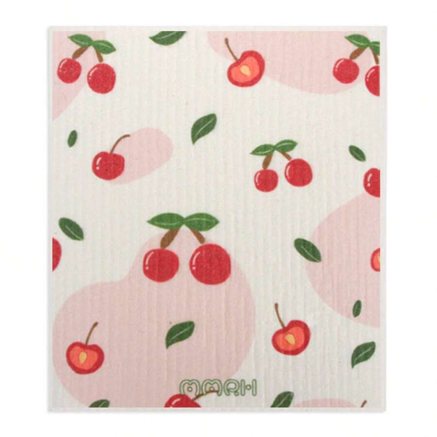 1 Piece Of Classic Wood Pulp Dishwashing Cloth Absorbent Scouring Cloth