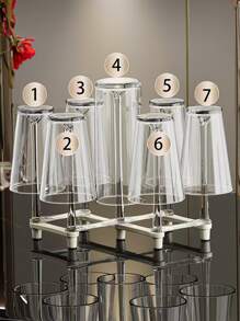 1pc Cup Drying Rack, Drinking Glass Holder, Mug Tree Stand, Mug Draining & Organizing Rack, Home Kitchen - Multicolor - View 11