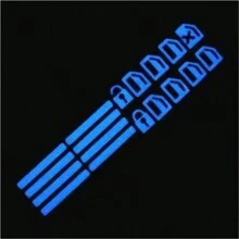 18 pegatinas pequeñas de botones de control de ventana, pegatinas reflectantes fluorescentes dentro del coche