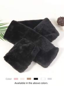1pc Children Warm Plush Scarf, Thick & Cozy Fur Neck Warmer, For Daily Use