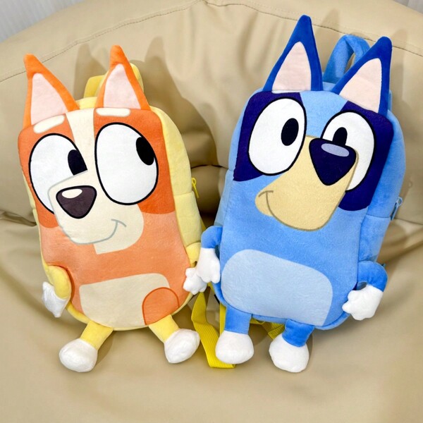 Bluey Mochila con diseño de dibujos animados de Bluey y Bingo - diseño divertido y colorido, perfecto como obsequio o recuerdo de fiesta, ideal para uso diario y actividades