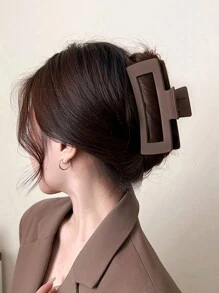 1 件装女士白色波浪发爪夹，超大发爪发夹，适合发髻，13 厘米，适合浓密的头发，优雅时尚