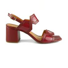 Women's Buckle Block Heel Square Medium Low Wine Color New Arrival Current Fashion Comfortable Chic Summer Elegant Everyday Work Evangelical Mode - 酒紅色 - 查看 6