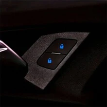 18 pegatinas pequeñas de botones de control de ventana, pegatinas reflectantes fluorescentes dentro del coche