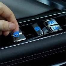 18 pegatinas pequeñas de botones de control de ventana, pegatinas reflectantes fluorescentes dentro del coche