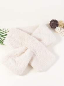 1pc Children Warm Plush Scarf, Thick & Cozy Fur Neck Warmer, For Daily Use