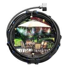 Kit de Irrigação Jardim Varanda Mangueira Refrigeração Névoa - Preto - Visão 2