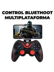 Control Con Joystick Bluetooth Multiplataforma Android /IOS Soporte - Negro - Ver 2