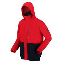 Regatta Mens Feelding Colour Block Waterproof Bomber Jacket - 100% Polyester - (RG7719) - True Red/Navy - View 5
