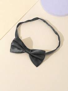 1pc Unisex Double-Layered Bowknot Fashionable & Simple Slip-On Bow Tie, Adjustable For Easy Wearing, Suitable For School And Daily Wear, Festive Dress Up, Performances, And Parties, Creating Lively Atmosphere, Holiday Gift - 1pcs Solid Color Bow Tie - View 26