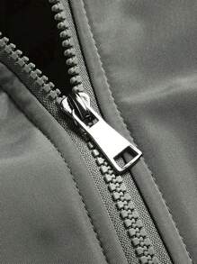Men's Casual Business Jacket, Stand Collar Windbreaker, Minimalist Design