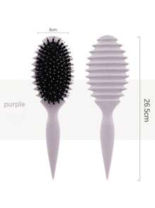1 pieza Cepillo de peinar con punta curvada, el cepillo rizado definitivo para el cabello rizado de hombres y mujeres, reduce el tirón y la separación del rizo, perfecto para estudiantes universitarios, regalos para la escuela secundaria, para cualquier tipo de cabello, peinado. - Multicolor - Ver 7