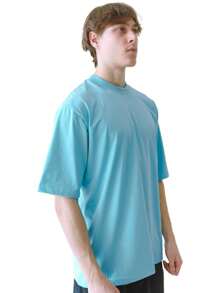Oversized T-Shirt - 藍色 - 查看 2
