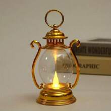 Lámpara de vela retro, luz de ambiente LED sin llama colgante para Halloween, decoración de fiesta de Navidad, cumpleaños, decoración de Ramadán, lámpara de aceite de vela, regalo decorativo atmosférico
