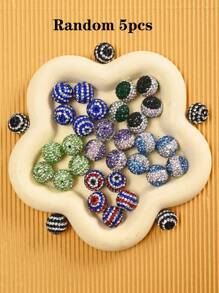 5 件 16 毫米彩色迪斯科球珠带直孔 - 非常适合 DIY 珠宝、手链、钥匙扣、串珠笔和圣诞装饰 - 彩色 - 查看 15