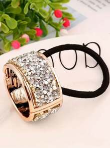 2 dây buộc tóc đuôi ngựa đính đá lấp lánh, phụ kiện tóc lý tưởng cho tiệc tùng & thiết kế kiểu tóc ngày lễ, quà tặng cho bé gái/quý cô - Nhiều màu - Xem 3