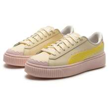 Puma Women Sports Shoes Fashion Casual Teenage Platform Retro Chunky Sneakers - Cream Vanilla-lemon Yellow-white - View 2