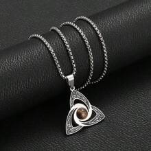 1 chiếc vòng cổ đá năng lượng Triquetra Celtic của Ireland, mặt dây chuyền bùa hộ mệnh Wiccan Witch Knot, trang sức Lucky Knot dành cho nam và nữ - Thời trang - Xem 5