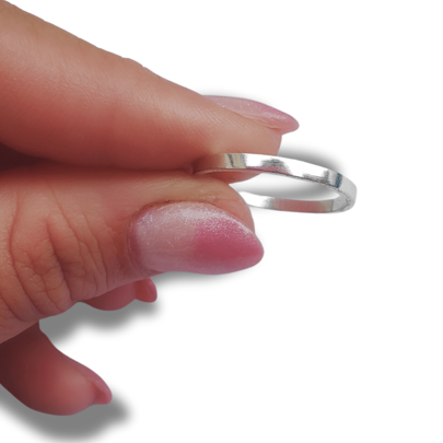 BAILARINA DE PRATA Aliança Prata 925 2mm Prata 925 Legítima Original